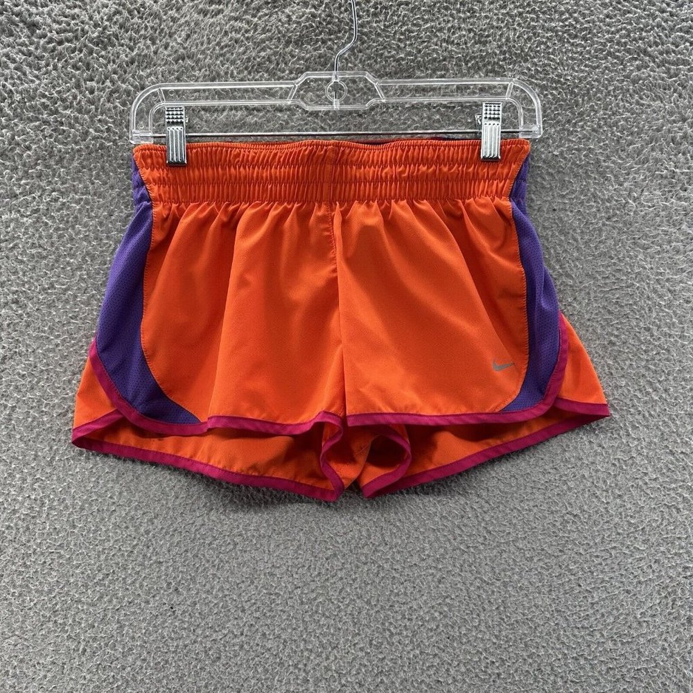 Nike Dri-Fit Shorts Women's Small Orange & Purple Running Shorts Size S